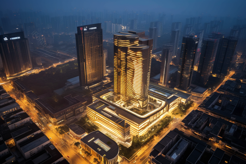 豪华的商务楼宇在繁华的城市的市中心,高清,摄影图,摄影图片,图片大全,摄影图免费下载